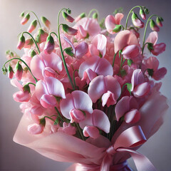 ピンク色のスイートピー