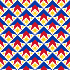 chevron arrow pattern of philippines flag. geometric background. vector illustration