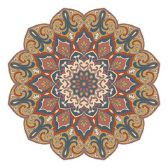 Symmetrical Mandala Art Lines, Abstract Floral Mandala Coloring Patterns for Graphic Elements, Fabric Pattern 