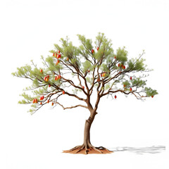 Obraz premium quandong tree isolated on transparant background