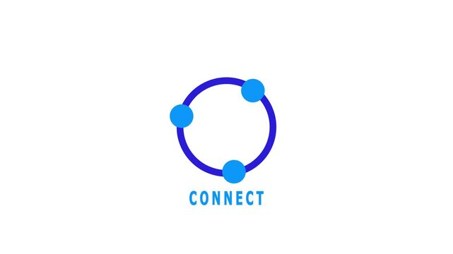 connection logo, internet logo, technology logo deign vector, internet icon animation, technology icon animation.