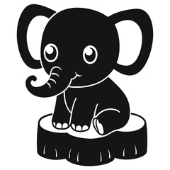 black and white cartoon cat