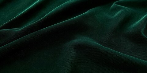 Obraz premium Luxurious dark green velvet fabric texture ideal for textile design.