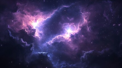 Fototapeta premium Mystical Cosmic Storm Lightning