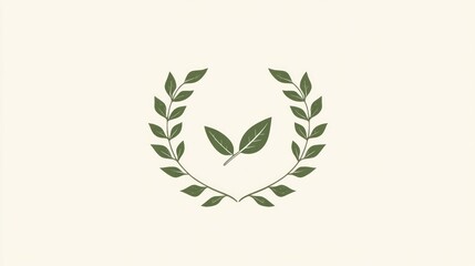 Obraz premium Simple Laurel Wreath, Elegant Design for Branding, Background or Logo