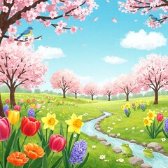 Spring theme background
