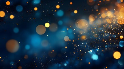 Obraz premium Abstract Blue and Gold Bokeh Background