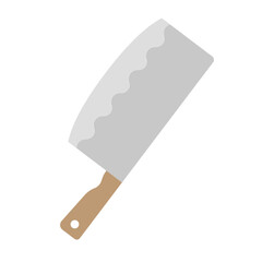 Simple Chinese cleaver icon. Vector.