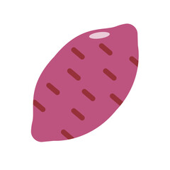 Flat design sweet potato icon. Vector.