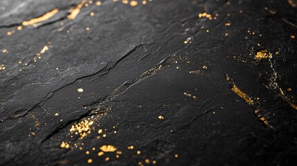 Luxurious Black Background with Elegant Golden Flecks for Sophisticated Designs