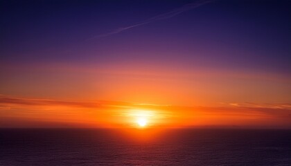 Fototapeta premium Warm Sunset Glow Gradient BG. Magical warm atmosphere. Orange to purple sunset gradient, soft glow center. Enchanting & cozy backdrop