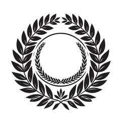 Obraz premium A circle with a laurel wreath on it
