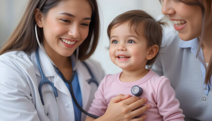 Pediatrician Examining Toddler Child Healthcare