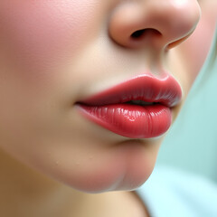 Fototapeta premium Backgrounds of Dry lips in the clinic.