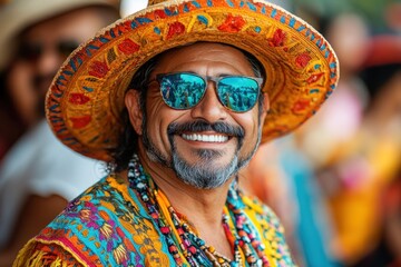 Fototapeta premium Festive Latin American Music Played Live at Festival