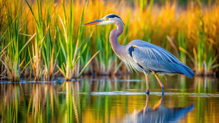 Obraz premium great blue heron ardea cinerea
