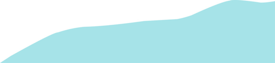 Obraz premium Teal wavy corner suitable for modern designs, presentations, and web graphics. corner illustration