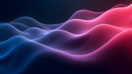 Fototapeta premium Smooth Flowing Blue and Red Waves Background - Gradient Digital Art Texture Wallpaper Design
