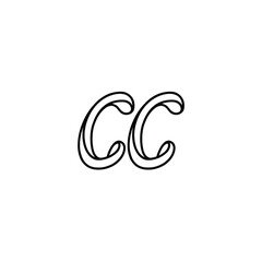 CC monogram logo design letter text name symbol monochrome logotype alphabet character simple logo