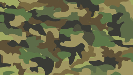 Khaki  military army green hunting. Camouflage seamless pattern. Trendy style camo, repeat print. Vector illustration. Khaki texture, military army green hunting. camouflage classic green brown patter