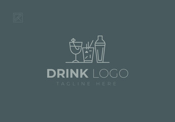 Drink Logo Design Template