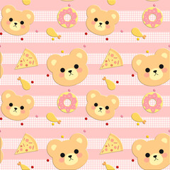 seamless pattern with teddy bears