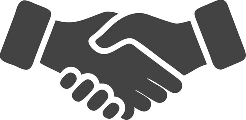 White Handshake Silhouette Perfect for Business & Partnership Designs