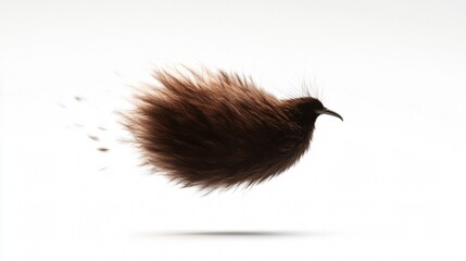 Fresh Isolated Falling Kiwi on White Background for Food Stock Photography