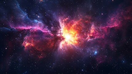 Fototapeta premium Colorful Cosmic Explosion Center