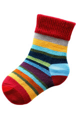 Isolated Colorful Striped Warm Wool Sock