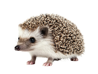 Obraz premium Isolated Hedgehog Standing on White