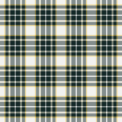 Elegant plaid pattern in dark green, gray, and white with thin gold lines.  Perfect for textile design, fashion, packaging, or website backgrounds.