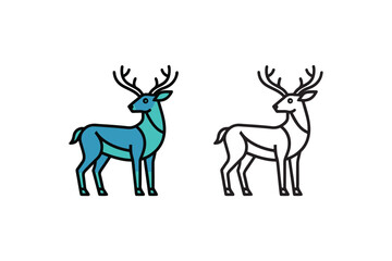 deer silhouette vector illustration