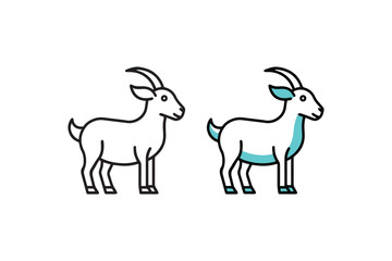 vector illustration of a goat