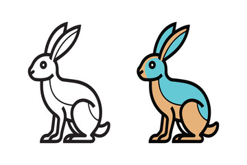 vector illustration of rabbits