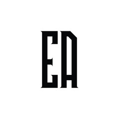 EA monogram logo design letter text name symbol monochrome logotype alphabet character simple logo