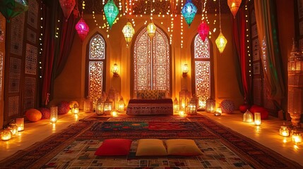 Obraz premium Exquisite Ramadan Decoration Masterpieces in Traditional Arab Style for Festive Events