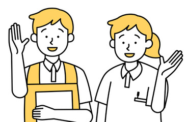 介護士のベクターイラスト