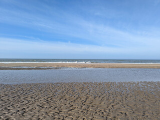 Sunny day on the beach in Zandvoort, a town close to Amsterdam with an F1 track