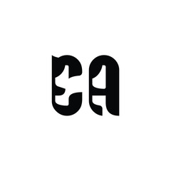 EA monogram logo design letter text name symbol monochrome logotype alphabet character simple logo