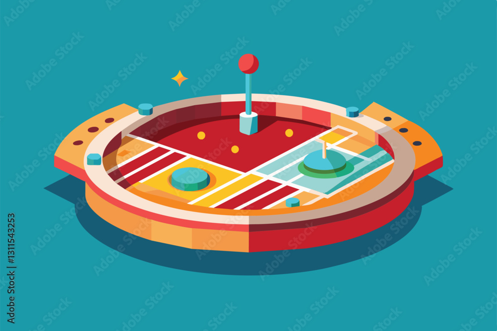 Poster a colorful playground design is showcased with various interactive elements, perfect for children's 