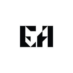 EA monogram logo design letter text name symbol monochrome logotype alphabet character simple logo