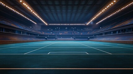 Professional Kabaddi Field in an Empty Arena - Horizontal View