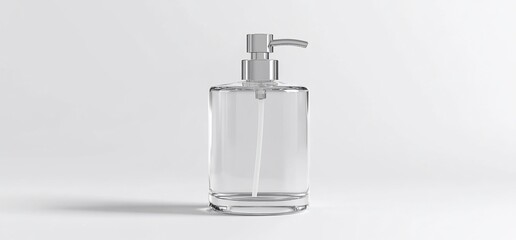 Empty Clear Glass Soap Dispenser