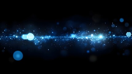 Naklejka premium Luminous blue energy streak against a dark background shines brightly