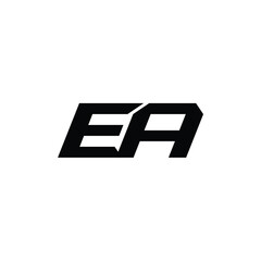 EA monogram logo design letter text name symbol monochrome logotype alphabet character simple logo