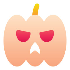Gradient color icon, illustration for Halloween, pumpkin, horror.