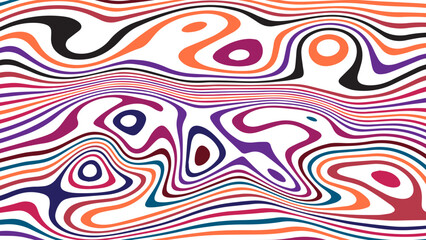 ABSTRACT ILLUSTRATION MARBLED TEXTURE LIQUIFY PSYCHEDELIC COLORFUL DESIGN. OPTICAL ILLUSION BACKGROUND VECTOR DESIGN