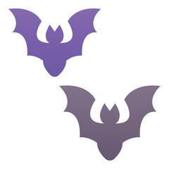 Gradient color icon, illustration for Halloween, bat, vampire.