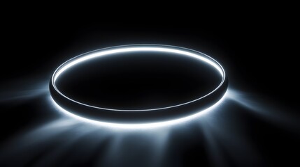 Illuminated Ring Abstract Dark Background Design